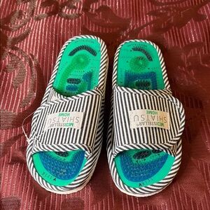 Striped sndalias  Slippers with Adjustable Strap